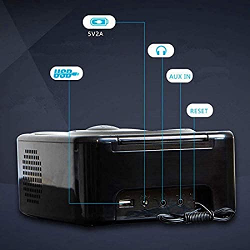 Odtwarzacz CD, radio, budzik z funkcją odtwarzania USB, podwójne głośniki, wyświetlacz LCD, regulowana jasność, do użytku domowego i biurowego