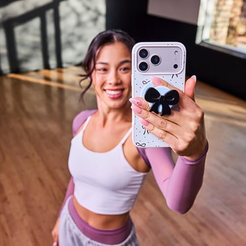 PopSockets Agarre Teléfono MagSafe Soporte Magnético Arco Negro Bowtique 5