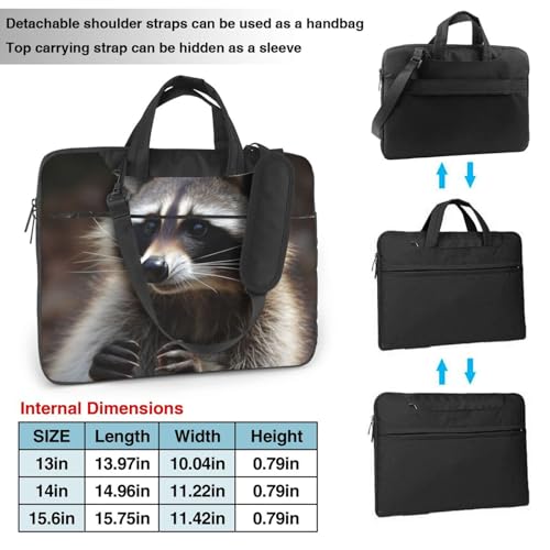 Maletín raccoon para laptop 15.6 pulgadas unisex miniatura 3