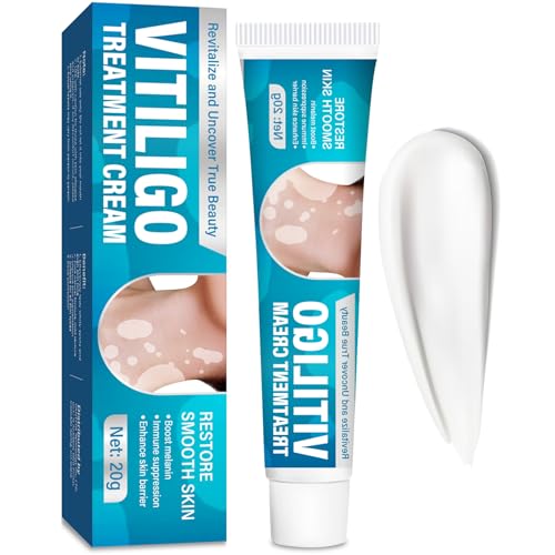 Vitiligo Creme, Natürliche Pflanzenextrakte, Mildert sanft und wirksam weiße Flecken, Verbessert die Pigmentierung, Repariert die Hautbarriere, Für alle Hauttypen geeignet, 20 g