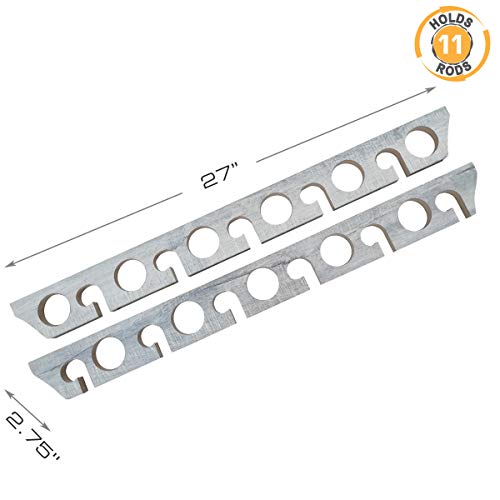 Rush Creek Creations 11 Fishing Rod Storage Rack And Wall Or Ceiling Rod Holder #TOP1