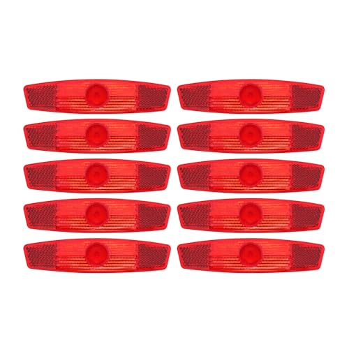 KOPPANG Bike Wheel Reflectors Bicycle Spoke Reflector Bicycle Safety Warning Reflector Road Bike Tire Reflectors Bike Accessories for Mountain Bike Decoration Night Riding (Red, 10 pcs)