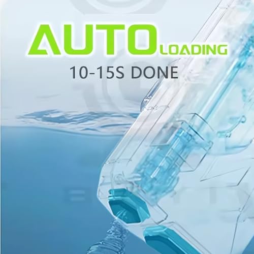 Image of Storio Rechargeable Electric Automatic Big Powerful Holi Pichkari Water Gun Toy for Kids with Luminous Light | 300ML Inbuilt Storage | Upto 30Ft Range |High Pressure Mechanism
