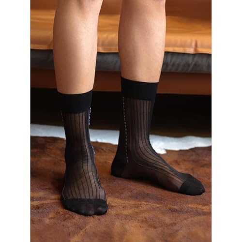 Unisex Ultra Thin Dress Socks Silk Sheer Business Socks for Summer Deodorant Series 162