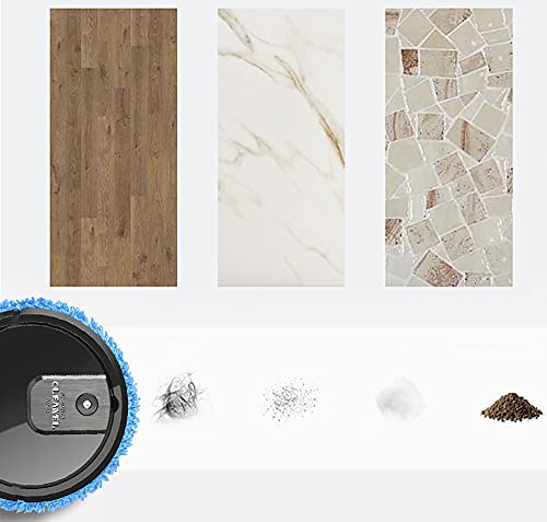 Intelligenter Wischroboter - 2 in 1 Nass- und Trockenroboter für Holz- und Fliesenböden, leise (60 dB), 30 Minuten Betriebszeit, USB-Ladegerät, ABS-Kunststoff, mit Trocken- und Nasswischtüchern – Bild 3