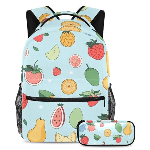 Sac à dos et trousse à crayons ensemble scolaire pour étudiant multicolore