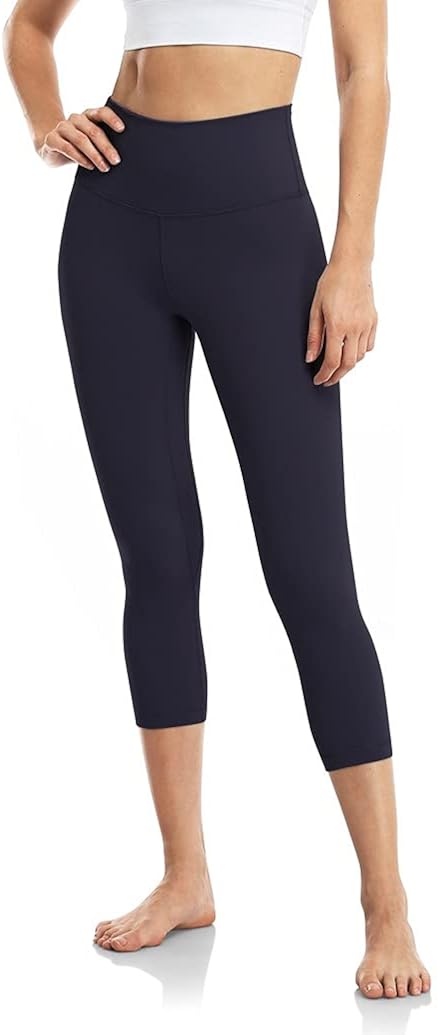 HeyNuts Hawthorn Athletic Essential II High Waisted Yoga Capris Leggings, Workout Cropped Pants 21'' at  Women’s Clothing store