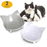 Spezielle offen-geformt Schüssel mit Anti-Rutsch-Design an der Unterseite, geeignet für Katzen zu essen und zu trinken;