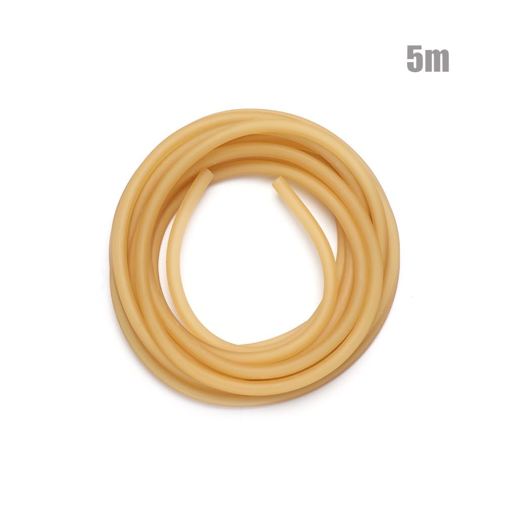 flexiable rubber Natural Rubber Tubing Equipment Elastic Band Latex Tube 1 Meter 3 Meter 5 Meter drain elastic (Color : 5Meter)
