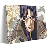 Shinomori Aoshi Rurouni Kenshin Póster Pintura Decorativa Lienzo Arte de Pared Salón Póster Dormitorio Pintura, Arte de Pared Impresión de Imagen Moderna Decoración de Habitación Familiar 08 x 12