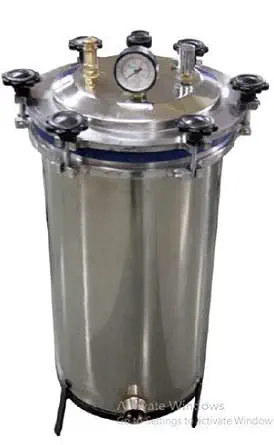 Autoclave stainless steel, Neoprene Vertical Double Wall Wing Nut Type Gasket (10x18, 22Ltr)