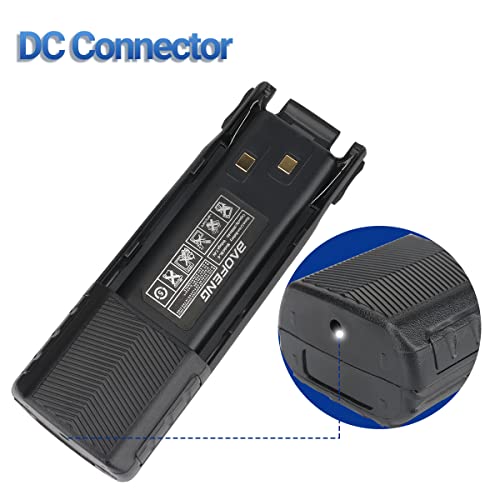 Baofeng 2 Pack Bl-8 3800Mah Li-Ion High Capacity Extended Battery With Wired Charging Port Compatible Uv-82Hp Uv-82C Mirkit Uv-82 Mk3/5 Btech Gmrs-V1 Murs-V1 Etc Two Way Radio #TOP4