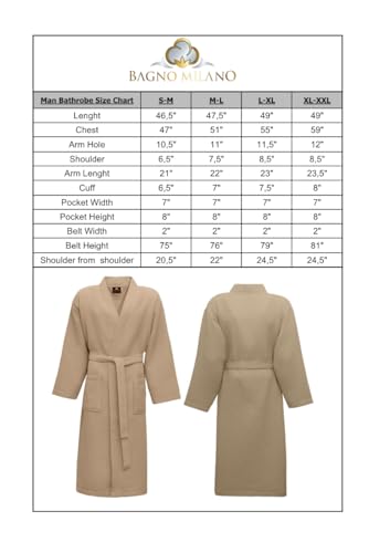 Image of BAGNO MILANO Women's Robes, Waffle Robes For Women, Turkish Cotton Bathrobes For Women (US, Alpha, Small, Medium, Regular, Regular, Beige)