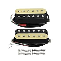 Compatible with electric guitar which can be installed humbucker pickup. Magnet: Alnico 5 humbucker pickup, 6 non-adjustable slug pole pieces & 6 adjustable screws pole pieces. Resistance: Neck pick is 7-8K, bridge pickup is 8-9K. Fully wax potted an...