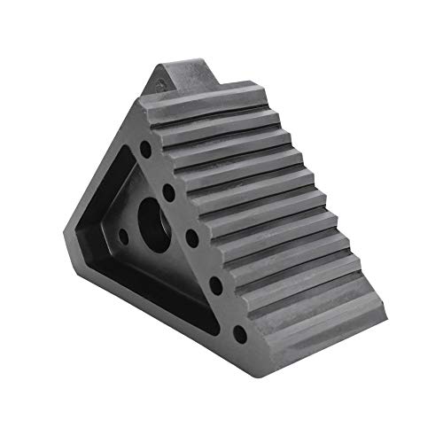 Extreme Max 5001.5772.2 Heavy-Duty Solid Rubber Wheel Chock With Handle - Value 2-Pack #TOP2
