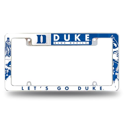 Rico Industries NCAA Duke Blue Devils Standard All Over Chrome Frame