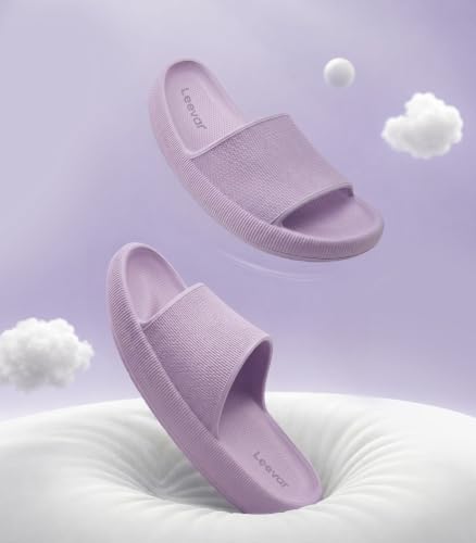 Image of Leevar Cloud Slides for Women and Men - Soft, Comfy, Relax Cloud Slippers, Thick Sole, Non-slip Slides for Men, Easy to Clean, Shower, Swimming, Beach, Indoor and Outdoor Slides for Men