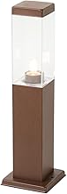 Qazqa Moderne buitenlamp paal roestbruin 45 cm – Malios Suitable for LED Max. x Watt