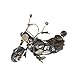 Pamer-Toys Modelo de moto de chapa – estilo retro vintage retro – Moto Chopper negro