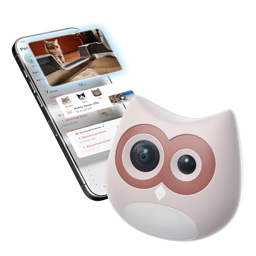 Image of LitterLens Cat Litter Box Camera with App, AI Health Monitoring & Alerts, Track Urination & Stool, Multi-Cat Recognition, Works with Every Litter Box, Pet Health Monitor (Pink)
