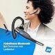 NK Kabelloser Bluetooth 5.0 Ohrhörer mit 450 mAh Ladeetui, Freisprechfunktion, Mikrofon, klarer Sprachaufnahme-Technologie, 100 mAh Akku; Sehr leicht – Für iPhone und Android, Schwarz
