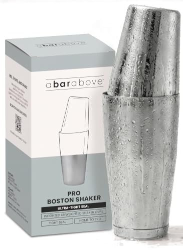 A Bar Above Boston Cocktail Shaker Set, Weighted and Unweighted, 18 Oz