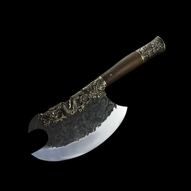 Vista 3 de Cuchillo de carne, cuchillo de carne, 8.5 pulgadas China Longquan forjado a mano cuchillo de carne cuchilla afilada corte verduras y carne hacha