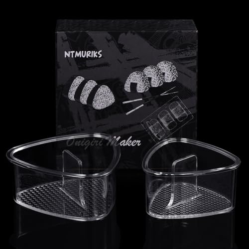 2PCS Large Onigiri &Triangle Rice Ball Mold for Sushi – Non-Stick, BPA-Free, Sushi press Mold for Bento Boxes and Lunches