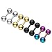 JOVIVI 8pc 16G Stainless Steel 5mm Ball Screw Tragus Barbell Earring/ Cartilage Helix Earring/ Stud Earrings