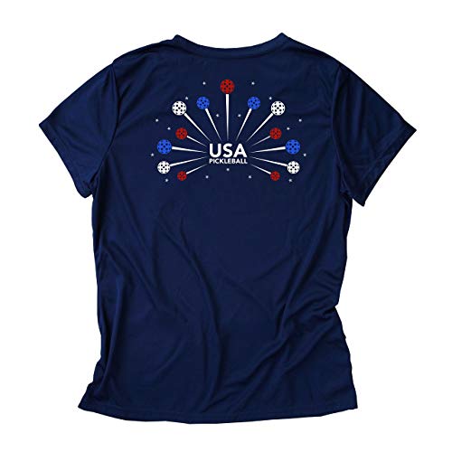Patriotic Pickleball Ladies Performance T-Shirt