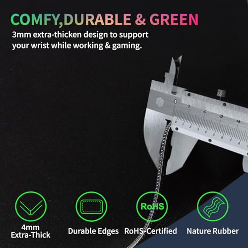 Image of RGB Gaming Mouse Pad-14 Light Modes, Extended Soft LED Mouse Pad, Anti-Slip Rubber Base, Computer Keyboard Large Mousepad Mat, Waterproof Mousepads (31.5 * 12 Inch)
