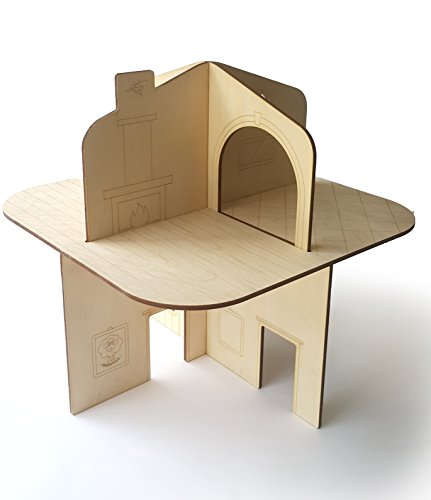 Casa, 100% Natural de Madera para Creatividad para casa de muñecas Apoyo y Manou00a0u0096u00a0Ojo coordinación 36u00a0+