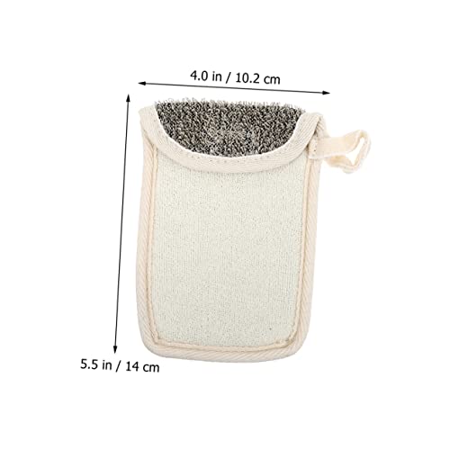 Beatifufu 2pcs Black Linen Soap Bag Bubble Making Net Pouch Foaming Net Bar Soap Loofah Pouch Linen Organizer Bubble Foam Net Drawstring Soap Bag Mesh Flax Soap Bubbles Pocket - Image 6