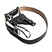 Original Russian Soviet Union Navy Officer Versatile Leather Belt Set in Uniform and Leather Holster Sling Set for Makalov (Black, 1)
