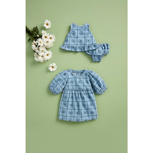 Mud Pie Girls Embrodiered Denim Dress2