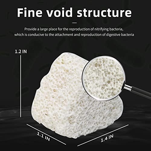 boxtech Aquarium Filter Media, Biological Filter Media for Aquarium Ceramic Bio Filter Media Blocks with Vast Surface Area for Fish Tank Sump, Canister Filter, Koi Ponds2L