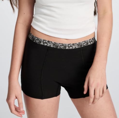 Thinx Teens Period Underwear Overnight Boyshort, Leakproof, Reusable, Holds 12 Tampons, Odor Control