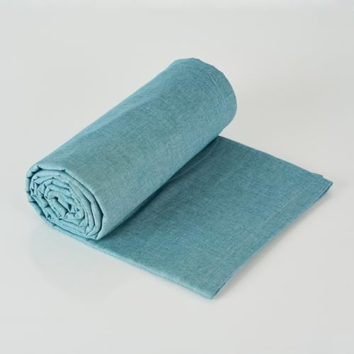 Image of 100% Pure Cotton 3 Layer Dohar, Double Bed Blanket Comforter, (90''X100'' / 230X254 CM), Uni Chambray, Skin Friendly Dohar, Color - Teal Green