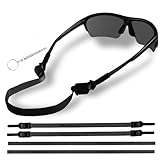 VLANIARO Glasses Strap Sports Black, Sunglasses Strap DIY Style, Eye Glasses holder Strap Around Neck for Men Women Kids Unisex One Size fit All Pack of 2 Tools Gift Set
