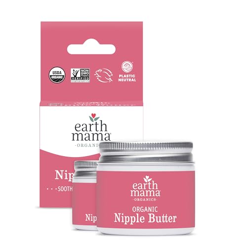 Image of Earth Mama Organic Nipple Butter™ | Nipple Cream Safe for Breastfeeding | Postpartum Essentials for Nursing | Non Lanolin Nipple Cream, 2 fl oz (2-Pk)