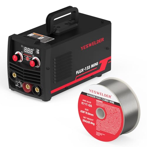 Image of YESWELDER FLUX-135 MINI 135Amp 110V Flux Core/Lift TIG/Stick 3-in-1 Welder & E71T-GS .030‘’ 2LB Flux Core Welding Wire