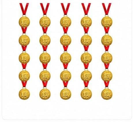 1st Winner Gold Medal Pack of 24 with Ribbon | Award Medals for School Sports Competition, Cricket Tournament, Athletics, Football, Volleyball, Badminton, Cultural Events & Prize Distribution Ceremony-picture-19