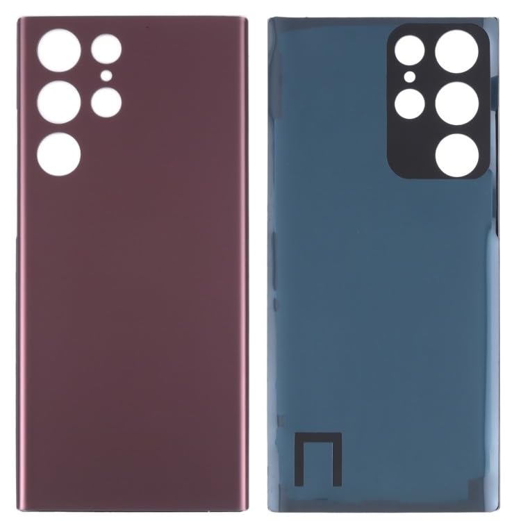 Replacement Back Glass Panel Compatible with Samsung Galaxy S22 Ultra Burgundy