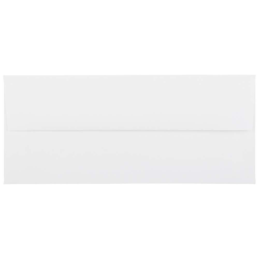 JAM Paper#10 Business Strathmore Envelopes - 4 1/8 x 9 1/2 - Bright White Linen - 50/Pack