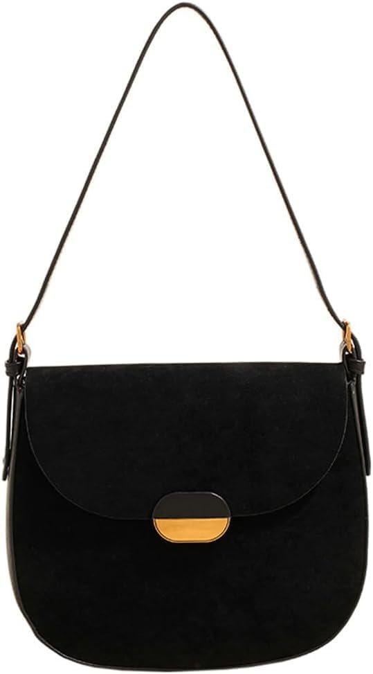 Burgundy Suede Shoulder Bags For Women Brown Suede Small Trendy Wine Crossbody Bag Saddle Suede Satchel Bag