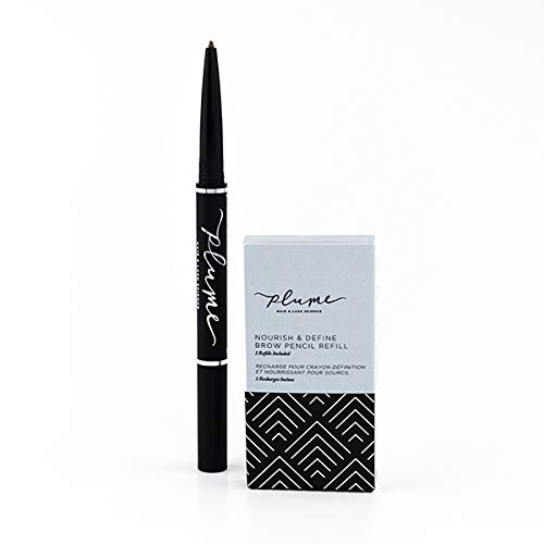 Plume - Nourish + Define Natural Brow Pencil Refill | Clean, Plant-Based, Vegan (2 Pack) (Golden Silk) #TOP1