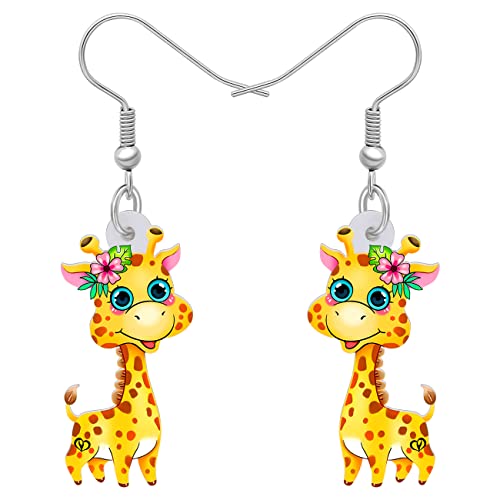 Boucles d'oreilles girafe originale en cadeau idéal pour anniversaire fille