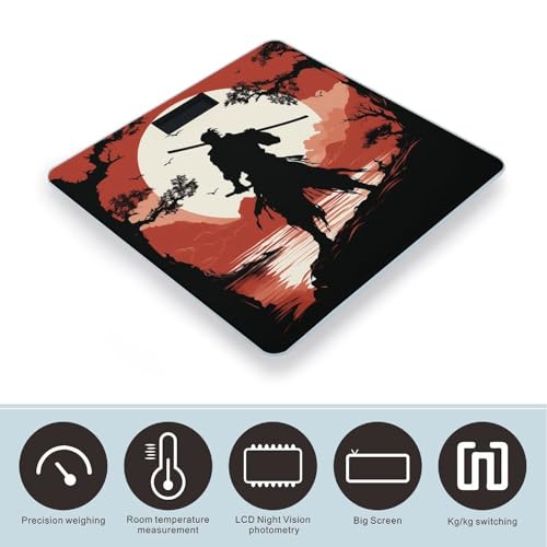 Báscula Digital de Baño BWQJKUO Samurai 400lb LCD miniatura 3
