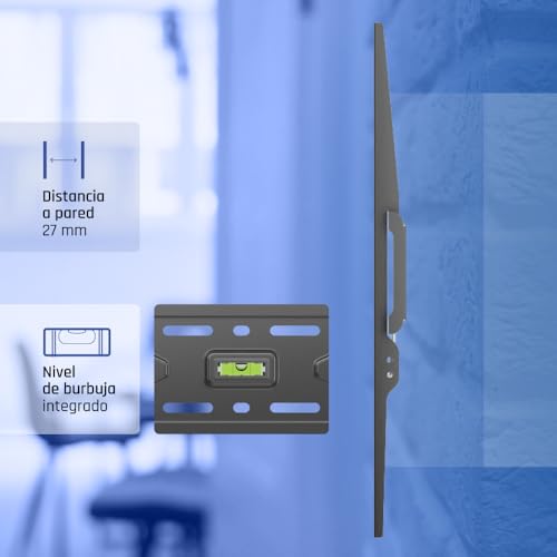 Miniatura 4 de Iggual Soporte A Pared Fijo Para Televión O Monitor -Soporta Pantalla, Tv O Monitor De 21 A 75 Pulgadas Y Peso Máx. De 45 Kg. -Distancia A Pared 2,7cm -Vesa De 75x75mm A 400x400mm - Sptv11-L