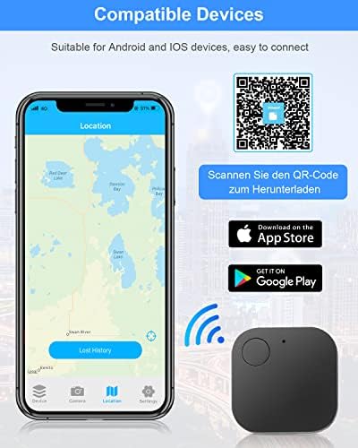 Bluetooth Item Locator, 4 Pack Key Finders Suitable for wallets, pets, luggage, Child locators,Finder Anti-Lost Tag Compatible with Android and iOS